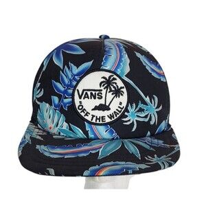 Vintage Vans Off The Wall Palm Leaf Rainbow Snapback Hat Foam Mesh Trucker Cap